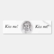 Kiss me! - Bleistiftzeichnung Autosticker
