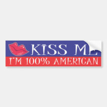 Kiss Me Bumper Sticker