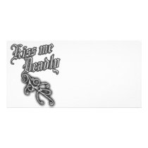 KISS ME DEADLY gothic art for sexy goth girls Picture Card