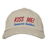 Kiss Me! Domestic Goddess Embroidered Hat