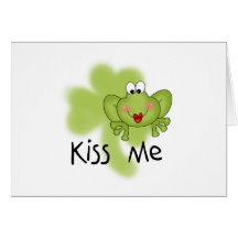 Kiss Me Froggy Tshirts and Gifts Greeting Card
