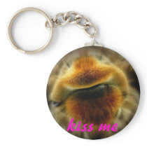 kiss me giraffes keychain