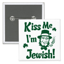 Kiss me, I’m Jewish Button