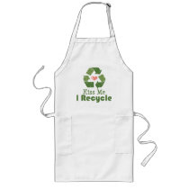 Kiss Me I Recycle Apron