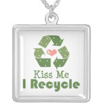 Kiss Me I Recycle Necklace