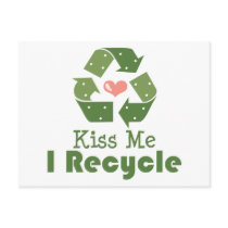 Kiss Me I Recycle Postcard