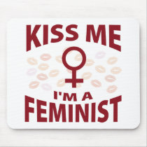 Kiss Me I'm A Feminist Mouse Mats