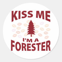 Kiss Me I'm A Forester Sticker