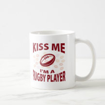Kiss Me I'm A Rugby Player Coffee Mug