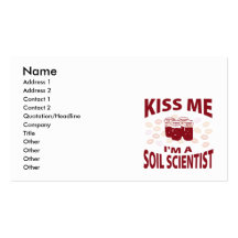 Kiss Me I'm A Soil Scientist Business Cards