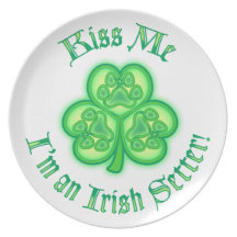 Kiss Me - I'm an Irish Setter Party Plate