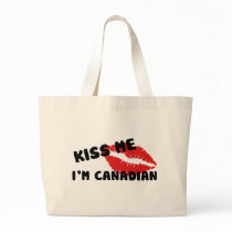 Kiss Me I'm Canadian Canvas Bag