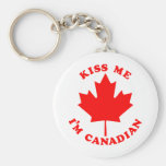 Kiss Me Im Canadian Key Chain