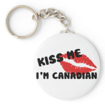Kiss Me I'm Canadian Keychain