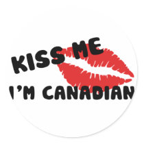 Kiss Me I'm Canadian Sticker