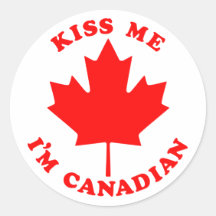 Kiss Me Im Canadian Sticker