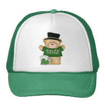 Kiss Me, I'm Irish Bear with Beer Hats