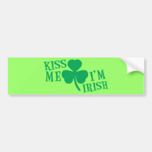 KISS me I'm Irish Bumper Stickers