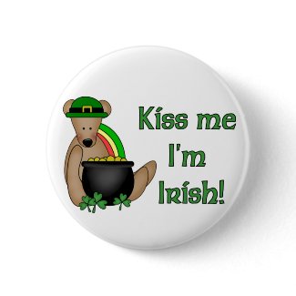 Kiss me I'm Irish button button