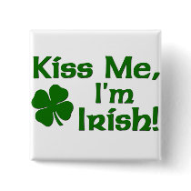 Kiss me I'm Irish button