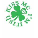 Kiss Me I'm Irish Clover St Patrick's Day T-shirt