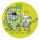 Kiss Me Im Irish Funny Stickers Seals
