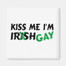Kiss Me Im Irish Gay Fridge Magnets