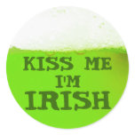 Kiss Me I'm Irish Green Beer Sticker