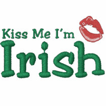 Kiss Me I'm Irish Ladies Embroidered T-shirt