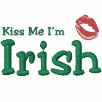 Kiss Me I'm Irish Mens Embroidered T-Shirt