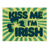 Kiss me I'm Irish postcards