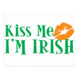 Kiss Me I'm Irish Postcards