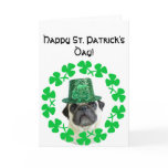 Kiss me i'm Irish pug greeting card