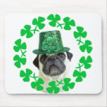 Kiss me i'm Irish pug mousepad