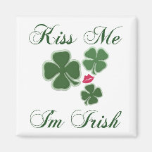 Kiss Me Im Irish Refrigerator Magnets