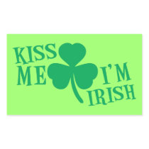 KISS me I'm Irish Rectangle Sticker