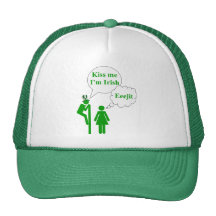 Kiss me I'm, Irish toilet sign Mesh Hat
