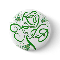 Kiss me I'm Irish Vines Buttons