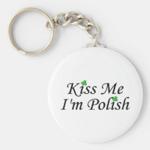 Kiss Me Im Polish St Patricks Day Keychains