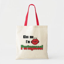 Kiss me I'm Portuguese Tote Bags