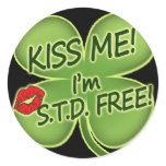 Kiss Me I'm STD FREE! stickers