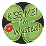 Kiss Me I'm Wasted stickers