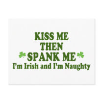 Kiss Me Then Spank Me Gift Post Card