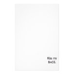 Kiss My bass black text Custom Stationery