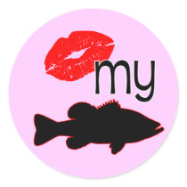 KISS MY BASS ROUND STICKER