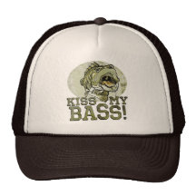 Kiss My Largemouth Bass by Mudge Studios Trucker Hats