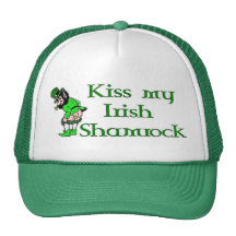Kiss My Shamrock Trucker Hats