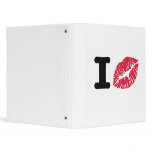 Kiss red lips vinyl binder