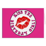 Kiss the Birthday Girl! Birthday Party Flirt Card