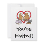 kiss the bride groom teddy bears personalized invites